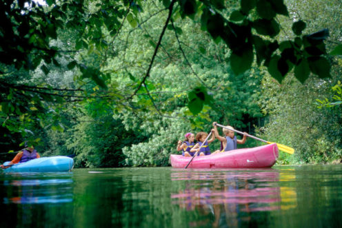La Bihourderie canoeing activities on the rivers